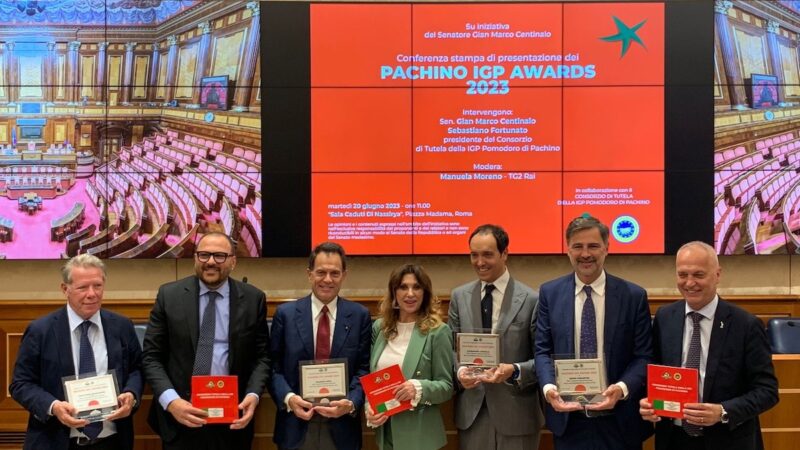 Consegnati a Roma in Senato i “Pachino Igp Award”