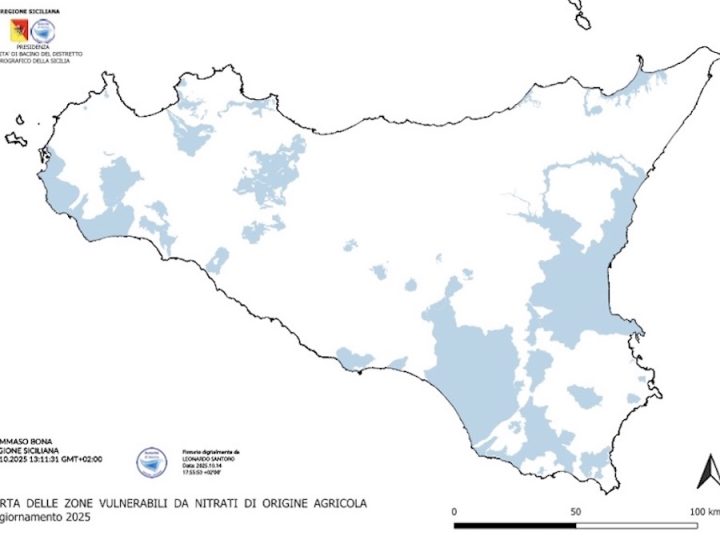 Carta zone vulnerabili ai nitrati, in Sicilia aggiornata al 2025
